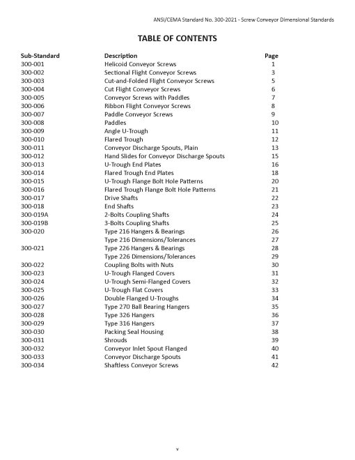 ANSI/CEMA Standard 300-2021 - Table of Contents