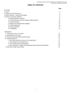 ANSI/CEMA Standard B105.1-2021 - Specifications for Welded Steel Conveyor Pulleys - Table of Contents