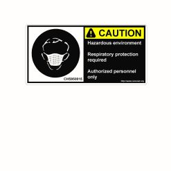 Respiratory protection required safety label