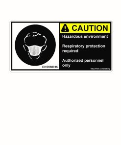 Respiratory protection required safety label