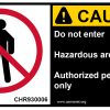 conveyor safety label caution do not enter