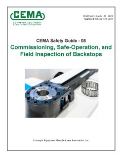 cover page for CEMA Safety Guide 08 on Backstops