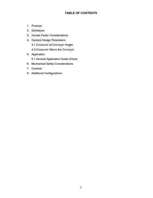 table of contents for SBP001