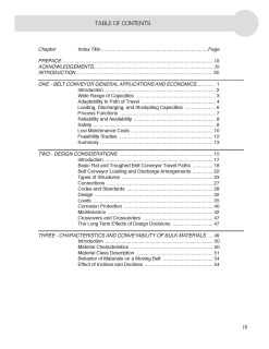 CEMA Belt Book Table of Contents page 1