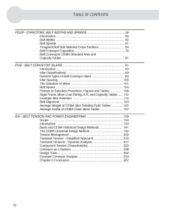 CEMA Belt Book Table of Contents page 2