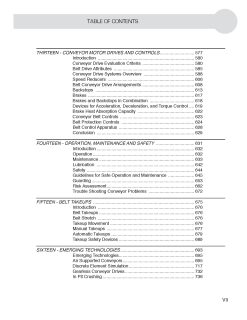 CEMA Belt Book Table of Contents page 5