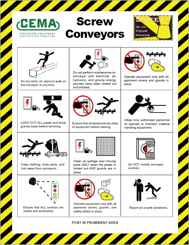 Screw Conveyor Safety Poster