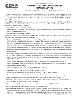 CEMA Safety Bulletin DC 2026-03: Drag Conveyors